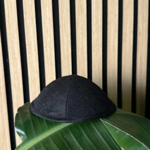 כיפה מהודרת פשתן שחור