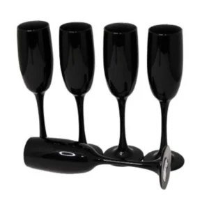 כוס שמפניה מהודרת שחור