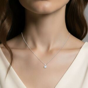 שרשרת ותליון סוליטר קלאסי