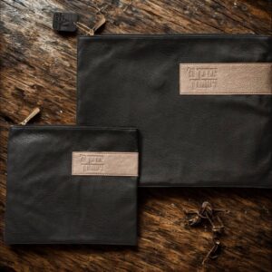 תיק טלית ותפילין רצועה תפורה שחור