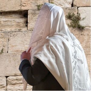 טלית "מופת" חתנים פסים כסף